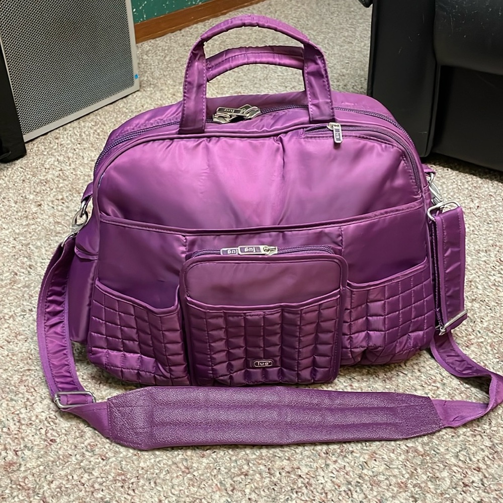 lug triple pocket front tote bag